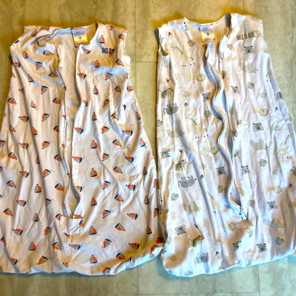 Two Halo Sleep Sack Wearable Blankets, size Medium (6-12 months)